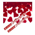 Confetti Cannon twist 60cm with Red Hearts tissue Engagement Wedding Birthday